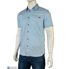Сорочка чоловіча на літо (5 шт. р.сетка S-2XL) блакитний  "Mirella"