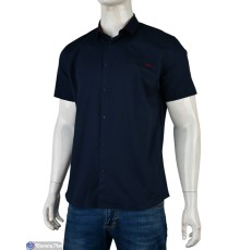 Сорочка чоловіча на літо (5 шт. р.сетка S-2XL) синій  "Mirella"