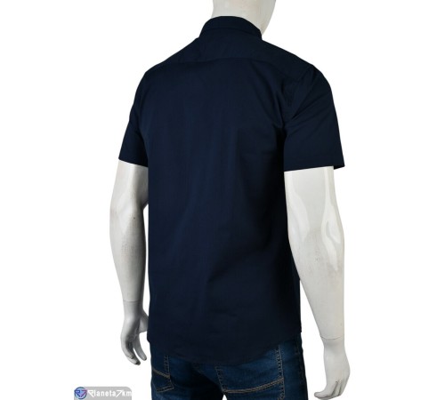 Сорочка чоловіча на літо (5 шт. р.сетка S-2XL) синій  "Mirella"