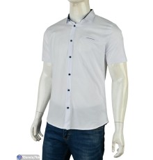 Сорочка чоловіча на літо (5 шт. р.сетка S-2XL) білий  "Mirella"