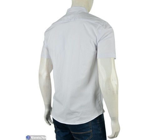 Сорочка чоловіча на літо (5 шт. р.сетка S-2XL) білий  "Mirella"