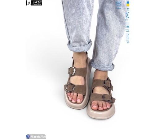 Босоніжки жіночі на літо (8 пар р.36-41) коричневий  "ARTO"