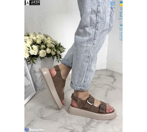 Босоніжки жіночі на літо (8 пар р.36-41) коричневий  "ARTO"