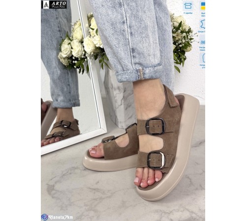 Босоніжки жіночі на літо (8 пар р.36-41) коричневий  "ARTO"