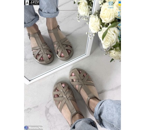 Босоніжки жіночі на літо (8 пар р.36-41) коричневий  "ARTO"