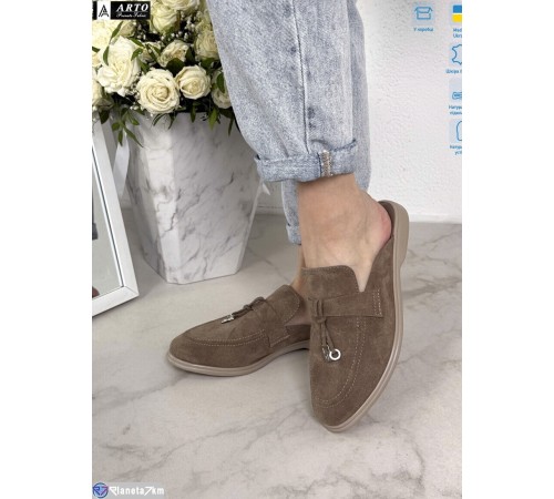 Шлепки жіночі на літо (8 пар р.36-41) коричневий  "ARTO"