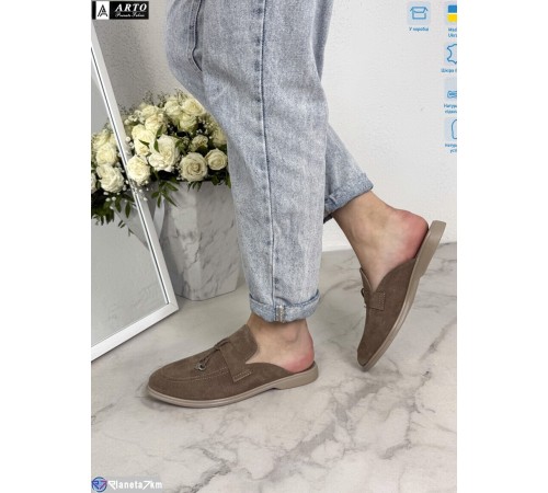 Шлепки жіночі на літо (8 пар р.36-41) коричневий  "ARTO"