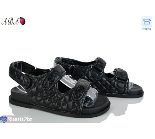 Босоніжки жіночі на літо (8 пар р.36-41) чорний  "Aba"