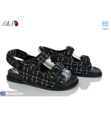 Босоніжки жіночі на літо (8 пар р.36-41) чорний  "Aba"