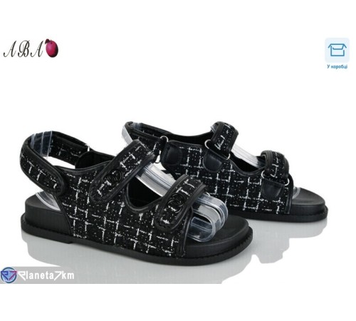 Босоніжки жіночі на літо (8 пар р.36-41) чорний  "Aba"