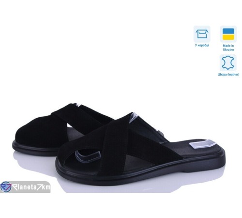 Шлепки жіночі на літо (6 пар р.36-40) чорний  "Linda"