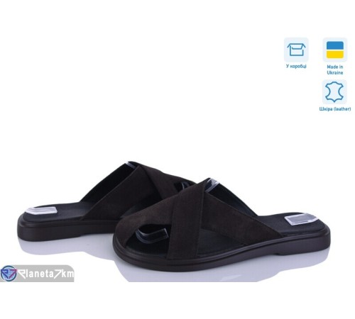 Шлепки жіночі на літо (6 пар р.36-40) коричневий  "Linda"