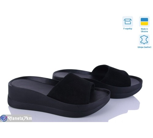 Шлепки жіночі на літо (6 пар р.36-40) чорний  "Linda"