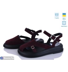 Босоніжки жіночі на літо (6 пар р.36-40) бордовий  "Linda"