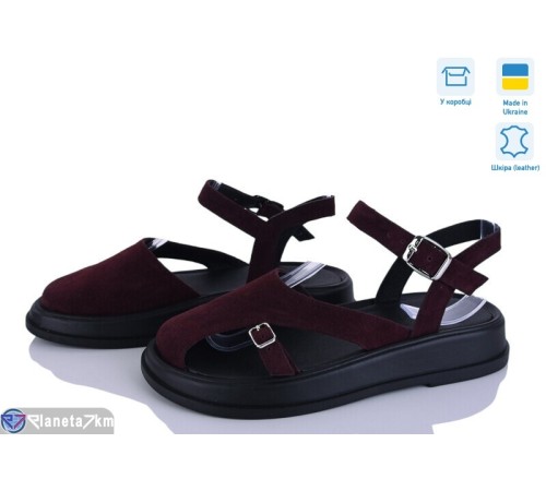 Босоніжки жіночі на літо (6 пар р.36-40) бордовий  "Linda"