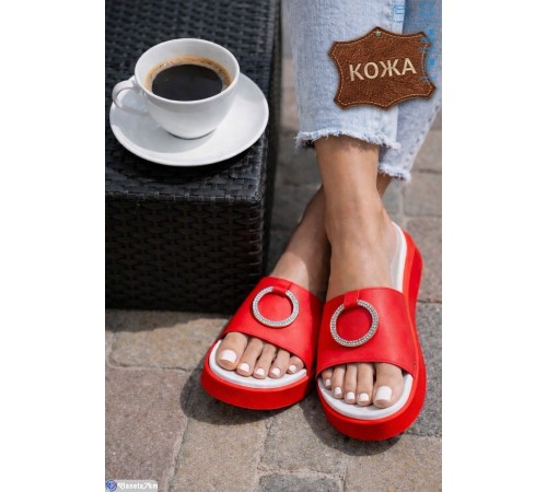 Шлепки жіночі на літо (8 пар р.36-41) червоний  "HoRIK"