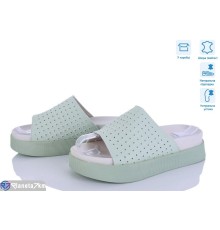 Шлепки жіночі на літо (8 пар р.36-41) зелений  "HoRIK"