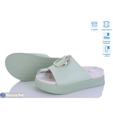 Шлепки жіночі на літо (8 пар р.36-41) зелений  "HoRIK"