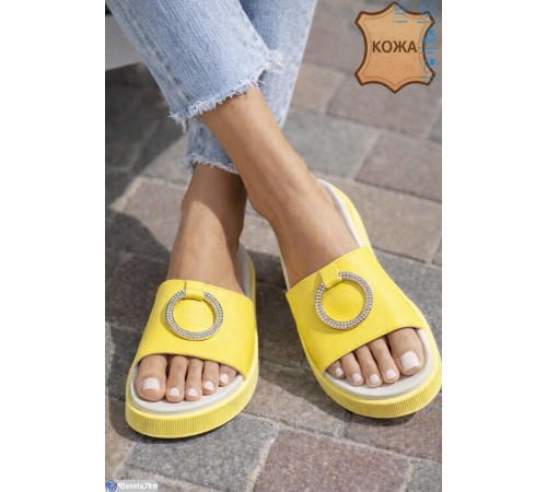Шлепки жіночі на літо (8 пар р.36-41) жовтий  "HoRIK"