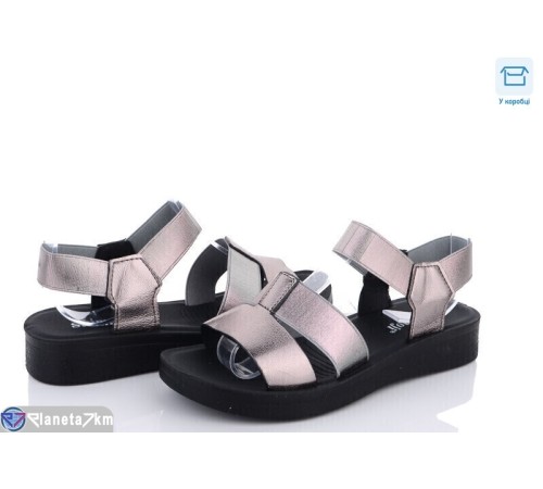 Босоніжки жіночі на літо (8 пар р.36-41) бронзовий  "Fuggo"