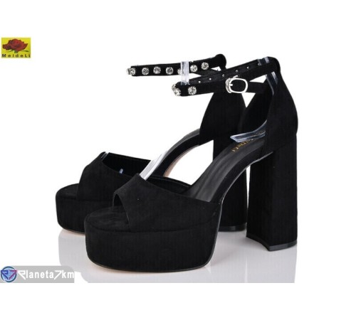 Босоніжки жіночі на літо (6 пар р.36-40) чорний  "Mei De Li"