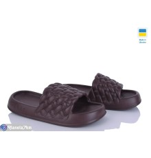Шлепки жіночі на літо (6 пар р.36-41) коричневий  "LEO"