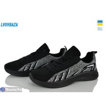 Кросівки чоловічі на весну/осінь (6 пар р.40-45) чорний  "LEOBAZA"