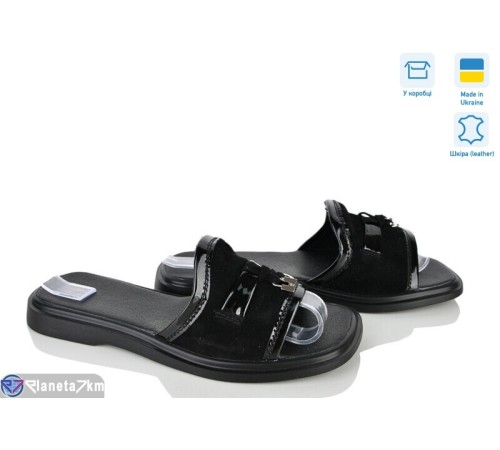 Шлепки жіночі на літо (6 пар р.36-40) чорний  "Linda"