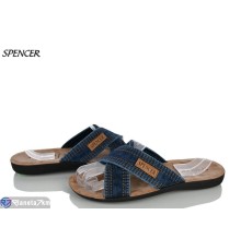Шлепки чоловічі на літо (6 пар р.41-45) синій  "Spencer"