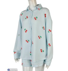 Жіночий костюм на літо (4 шт. р.сетка M-2XL) блакитний  "Mirella"
