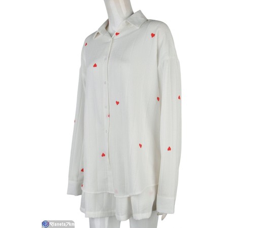 Жіночий костюм на літо (4 шт. р.сетка M-2XL) білий  "Mirella"