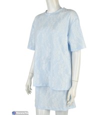 Жіночий костюм на літо (4 шт. р.сетка M-2XL) блакитний  "Mirella"