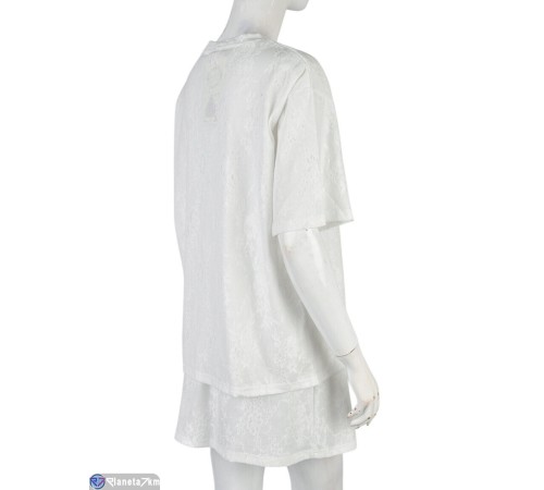 Жіночий костюм на літо (4 шт. р.сетка M-2XL) білий  "Mirella"