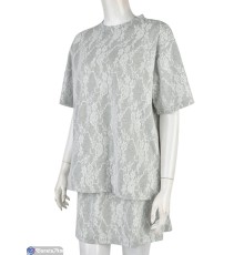 Жіночий костюм на літо (4 шт. р.сетка M-2XL) сірий  "Mirella"