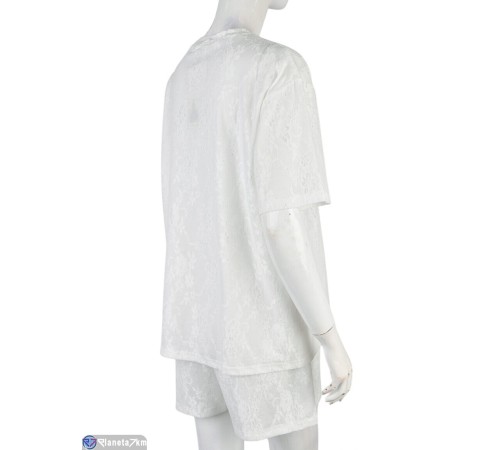 Жіночий костюм на літо (4 шт. р.сетка M-2XL) білий  "Mirella"