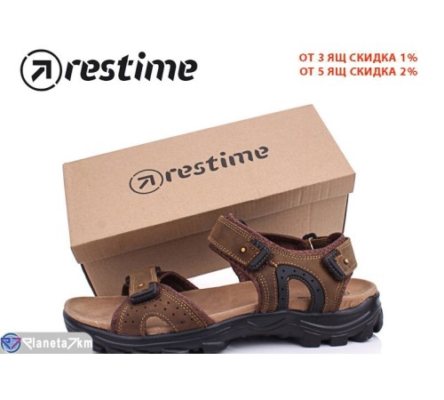 Сандалі чоловічі на літо (8 пар р.40-45) коричневий  "Restime"