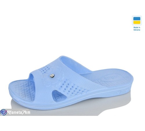 Шлепки жіночі на літо (8 пар р.36-41) блакитний  "Korka"