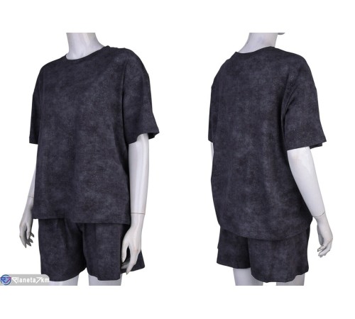 Жіночий костюм на літо (4 шт. р.сетка S-XL) сірий  "Mirella"