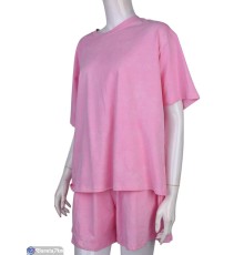 Жіночий костюм на літо (4 шт. р.сетка S-XL) рожевий  "Mirella"