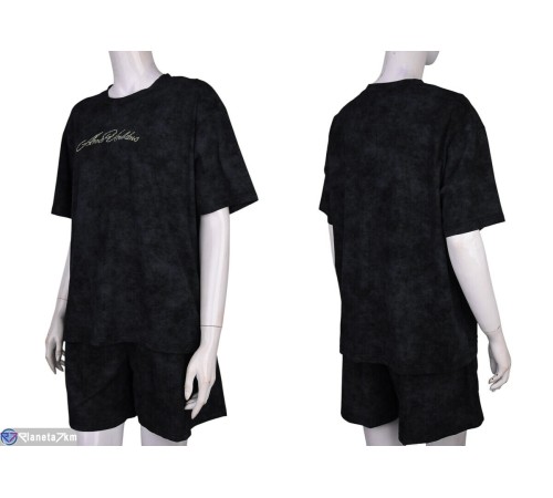 Жіночий костюм на літо (4 шт. р.сетка S-XL) чорний  "Mirella"