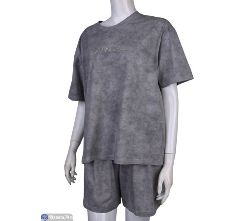 Жіночий костюм на літо (4 шт. р.сетка S-XL) сірий  "Mirella"