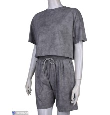 Жіночий костюм на літо (4 шт. р.сетка S-XL) сірий  "Mirella"