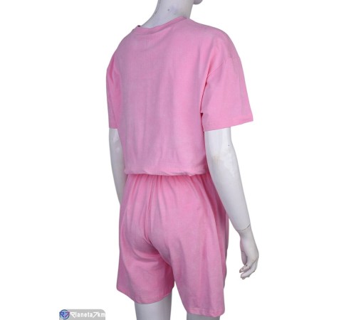 Жіночий костюм на літо (4 шт. р.сетка S-XL) рожевий  "Mirella"