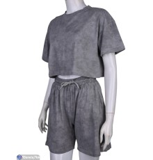 Жіночий костюм на літо (4 шт. р.сетка S-XL) сірий  "Mirella"