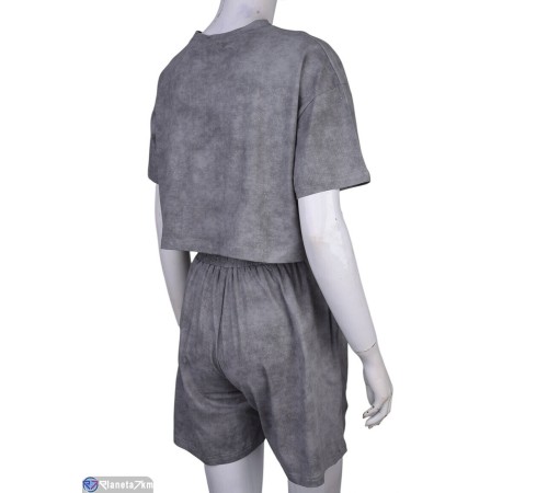 Жіночий костюм на літо (4 шт. р.сетка S-XL) сірий  "Mirella"
