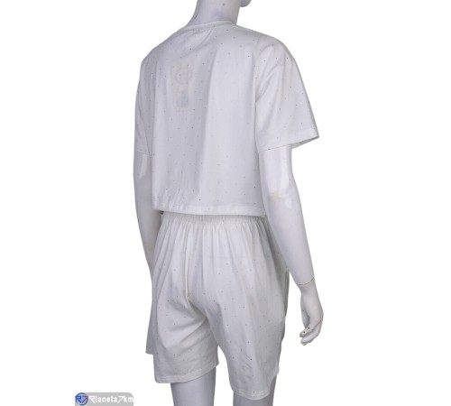 Жіночий костюм на літо (4 шт. р.сетка M-2XL) білий  "Mirella"