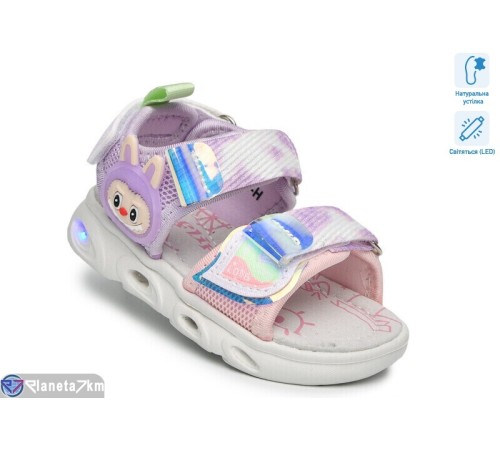 Дитячі босоніжки на літо (8 пар р.21-26) фіолетовий  "Normashoes"