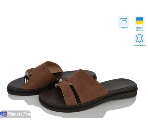 Шлепки жіночі на літо (6 пар р.36-40) коричневий  "Linda"