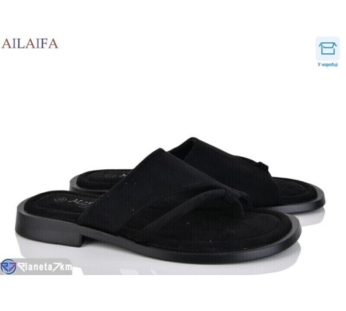 Шлепки жіночі на літо (8 пар р.36-41) чорний  "Latifa"