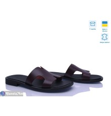 Шлепки жіночі на літо (6 пар р.36-40) бордовий  "Linda"